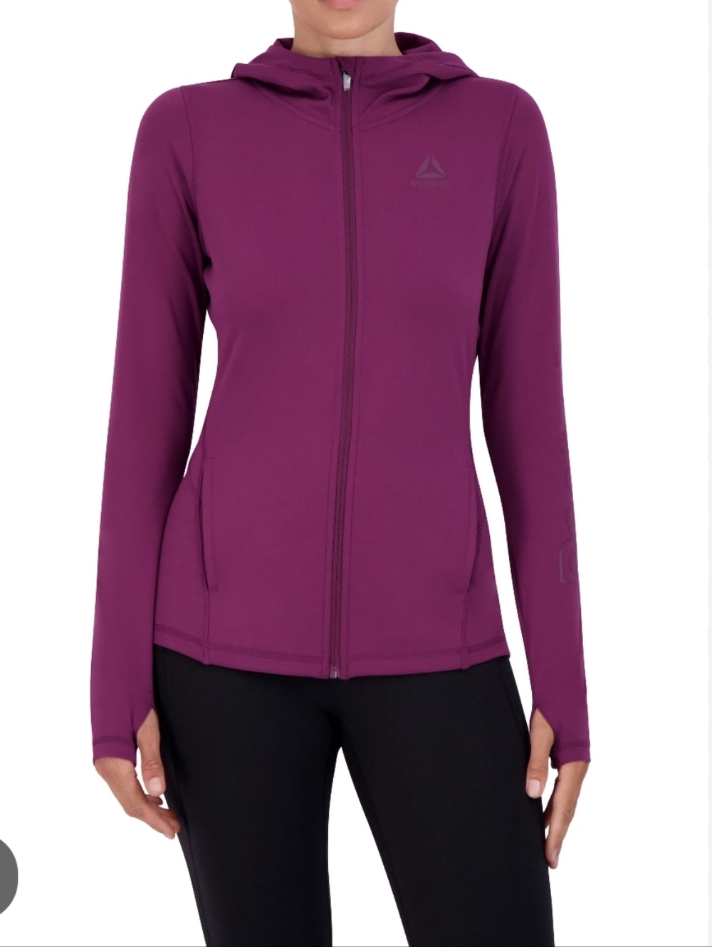 Reebok Women's Gravity Full Zip Performance Jacket With Pockets Earth Red Size L